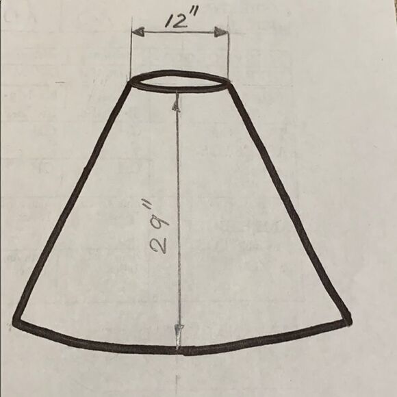 Beautiful Vintage VELVET SKIRT with Gold Trim - Picture 6 of 6